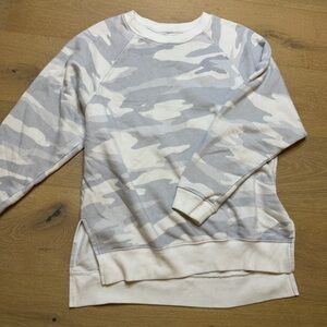 American Eagle Outfitters Camo Sweatshirt - Gray and Cream